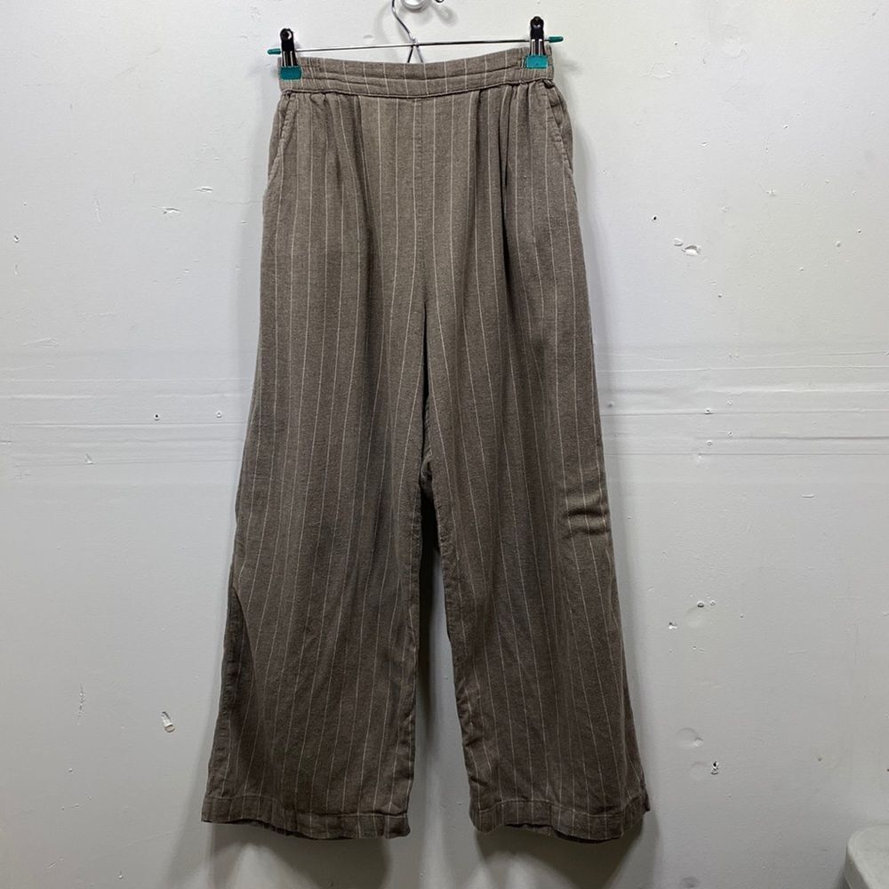 Oysho Striped Wide Leg Pants XS